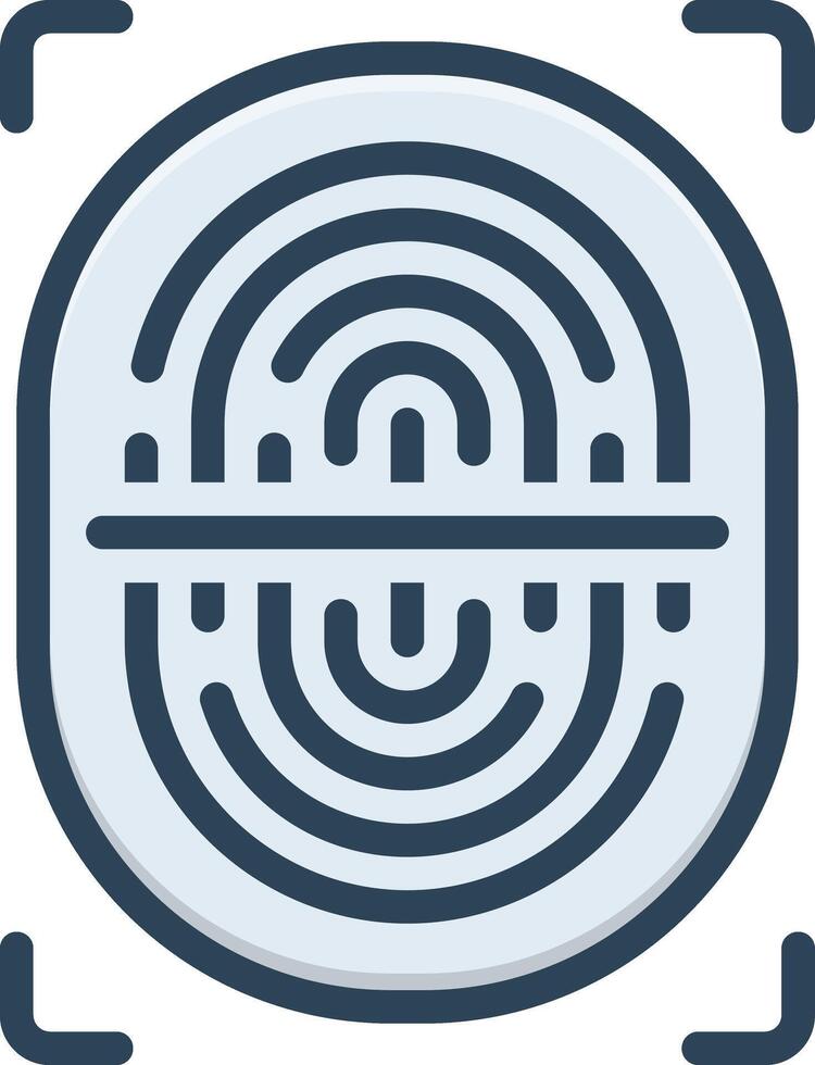 Farbe Symbol zum biometrisch vektor