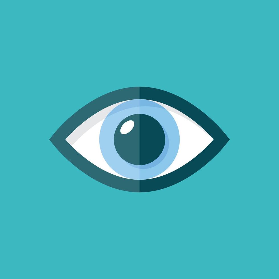 mänsklig öga ikon i platt stil. eyeball illustration på isolerat bakgrund. syn tecken företag begrepp. vektor