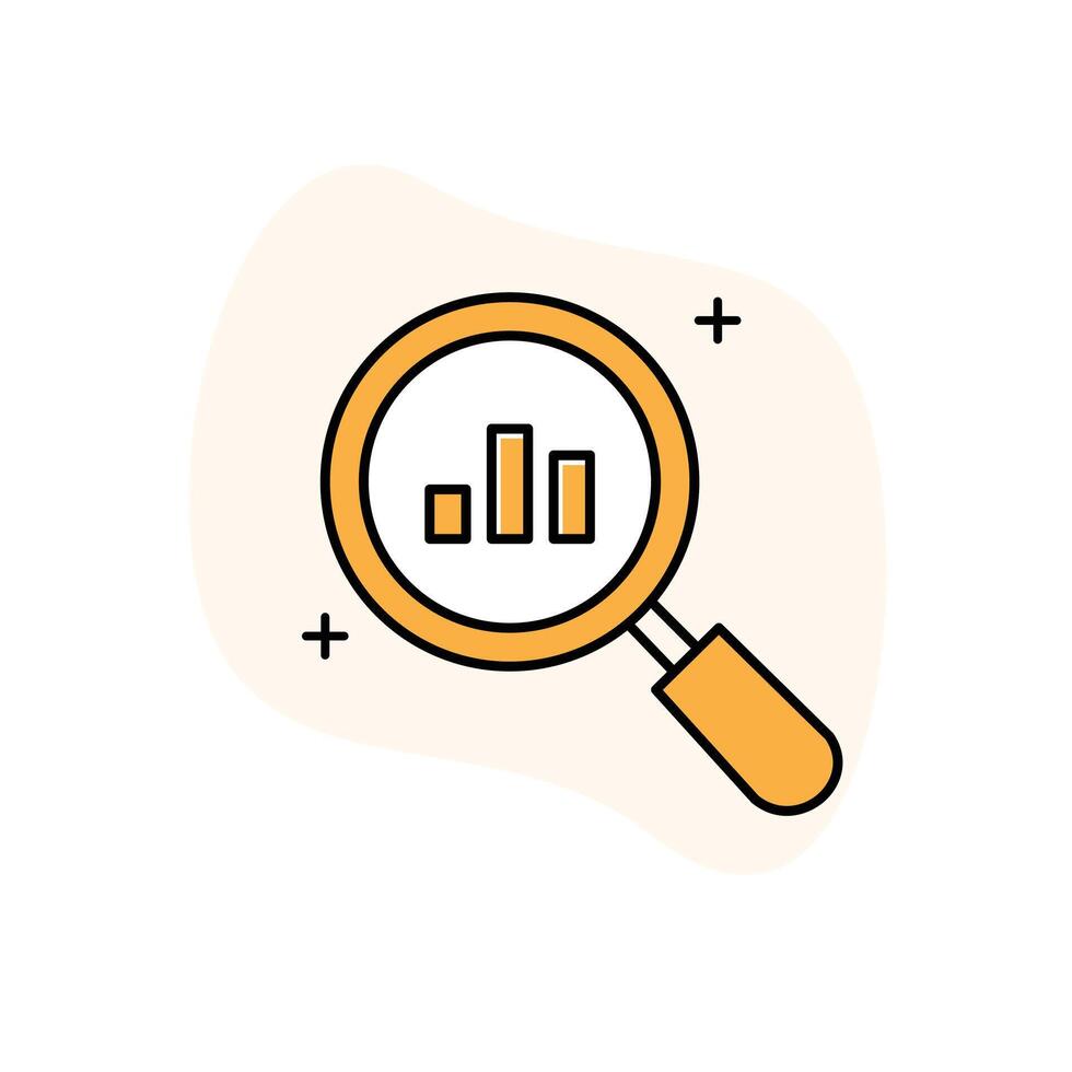 analyserar sammanhang ikon design vektor