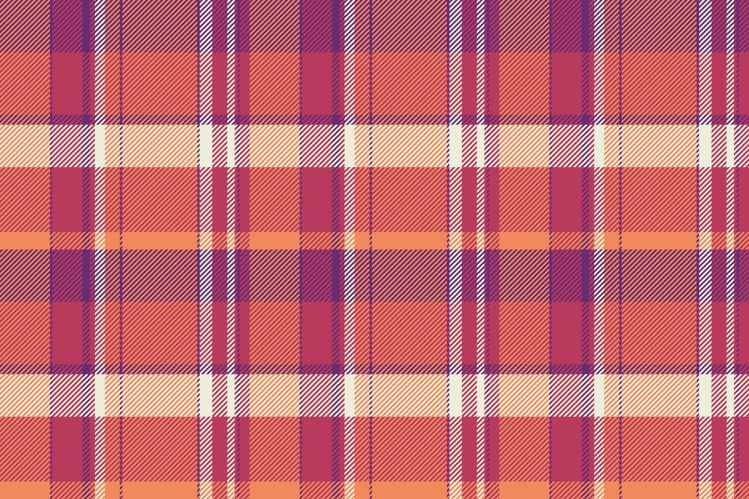 großartig prüfen Muster Stoff, Lizenzgebühren Textur Plaid nahtlos. Rahmen Textil- Tartan Hintergrund im Orange und rot Farben. vektor