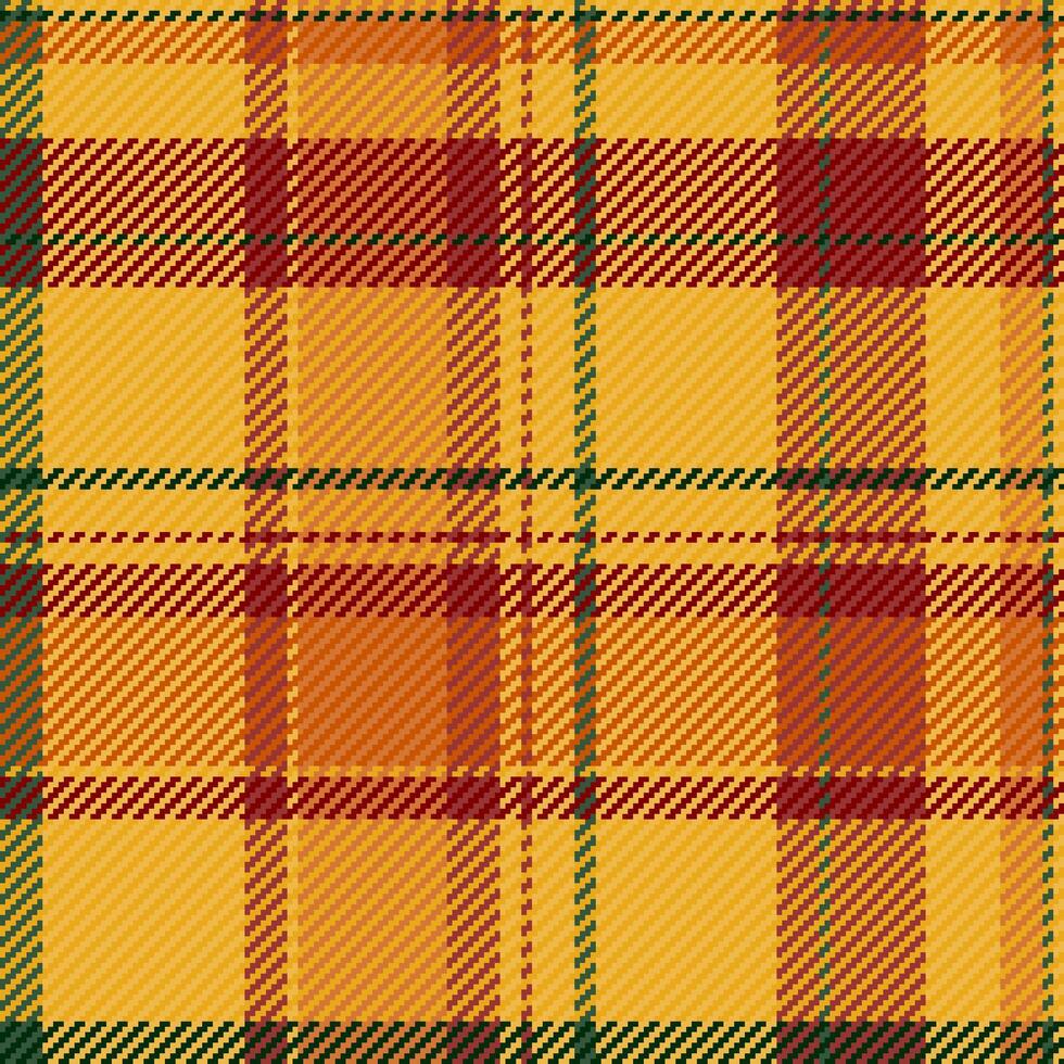 Badezimmer nahtlos Textur Hintergrund, Luxus Tartan prüfen Plaid. Hintergrund Stoff Muster Textil- im Bernstein und Orange Farben. vektor