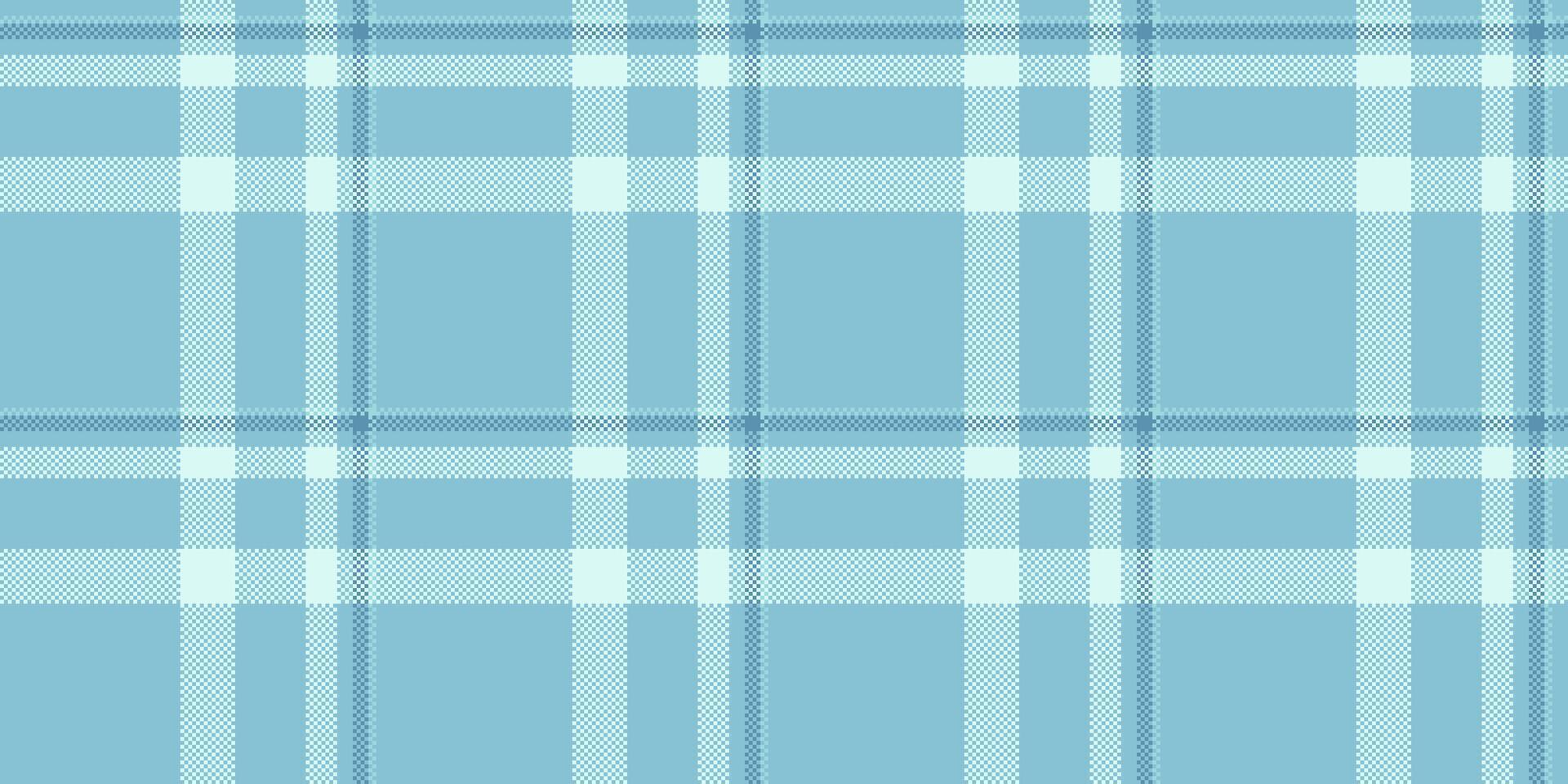 schließen oben Muster Tartan Textil, Überprüfung prüfen nahtlos. November Textur Stoff Plaid Hintergrund im cyan und Licht Farben. vektor