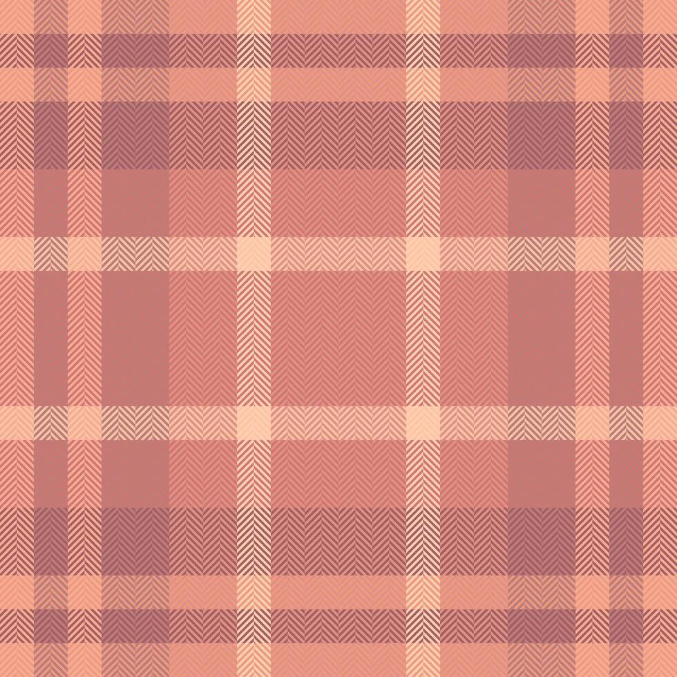 Zelle prüfen Schottenstoff, Styling Hintergrund Stoff Plaid. süß nahtlos Textil- Muster Textur im rot und Orange Farben. vektor