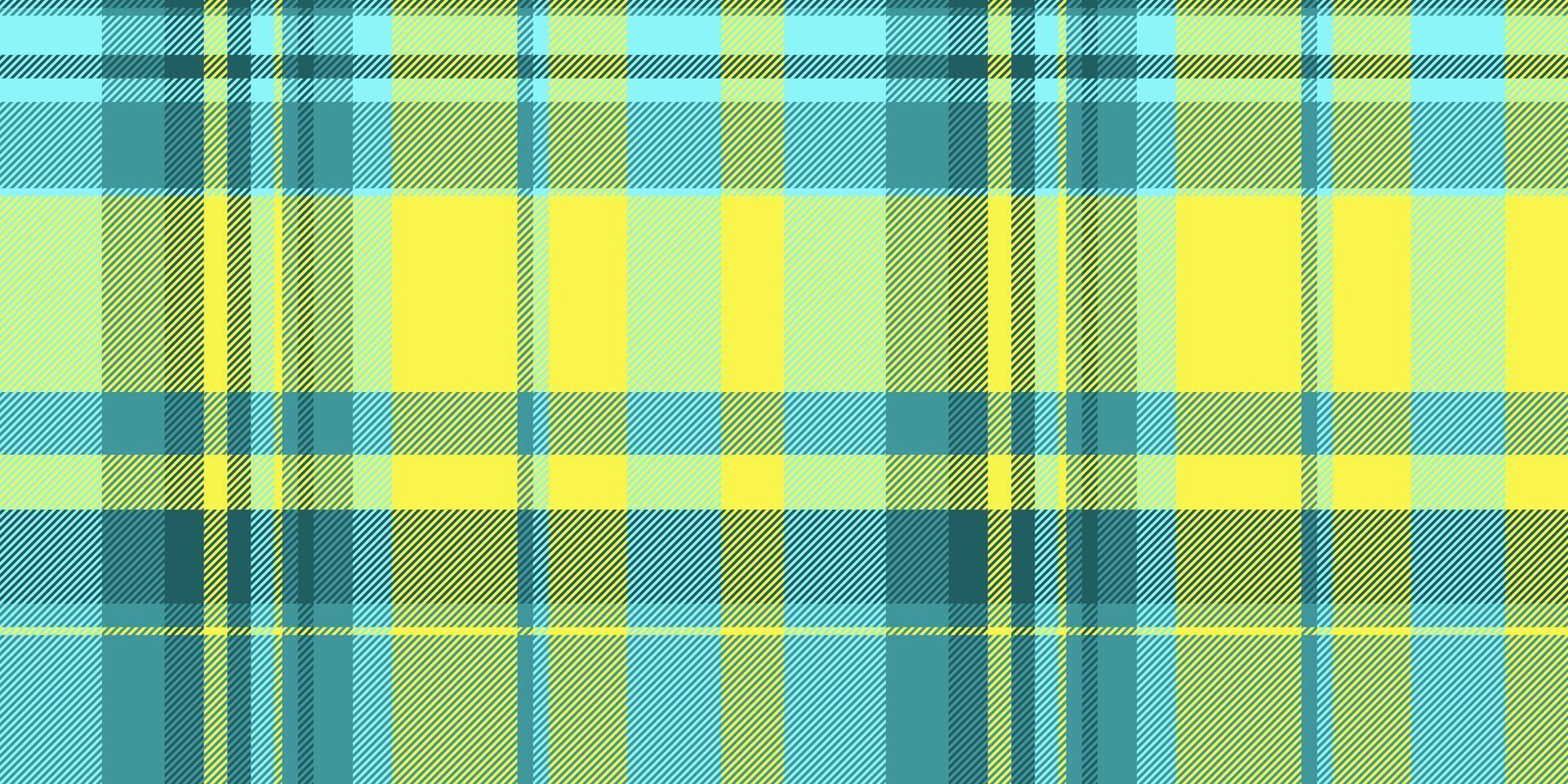 Holzfäller Textur Stoff Textil, Werbung prüfen Muster Plaid. Hipster Tartan Hintergrund nahtlos im cyan und Gelb Farben. vektor