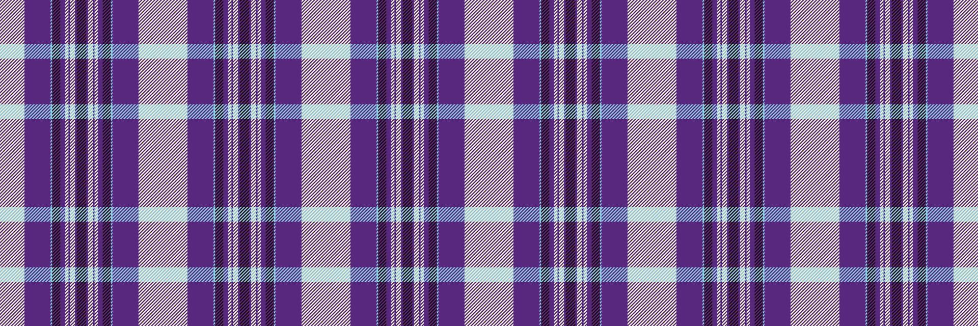 flauschige Textil- prüfen Stoff, Wiederholung Tartan Muster . Hintergrund nahtlos Textur Plaid Hintergrund im violett und Licht Farben. vektor