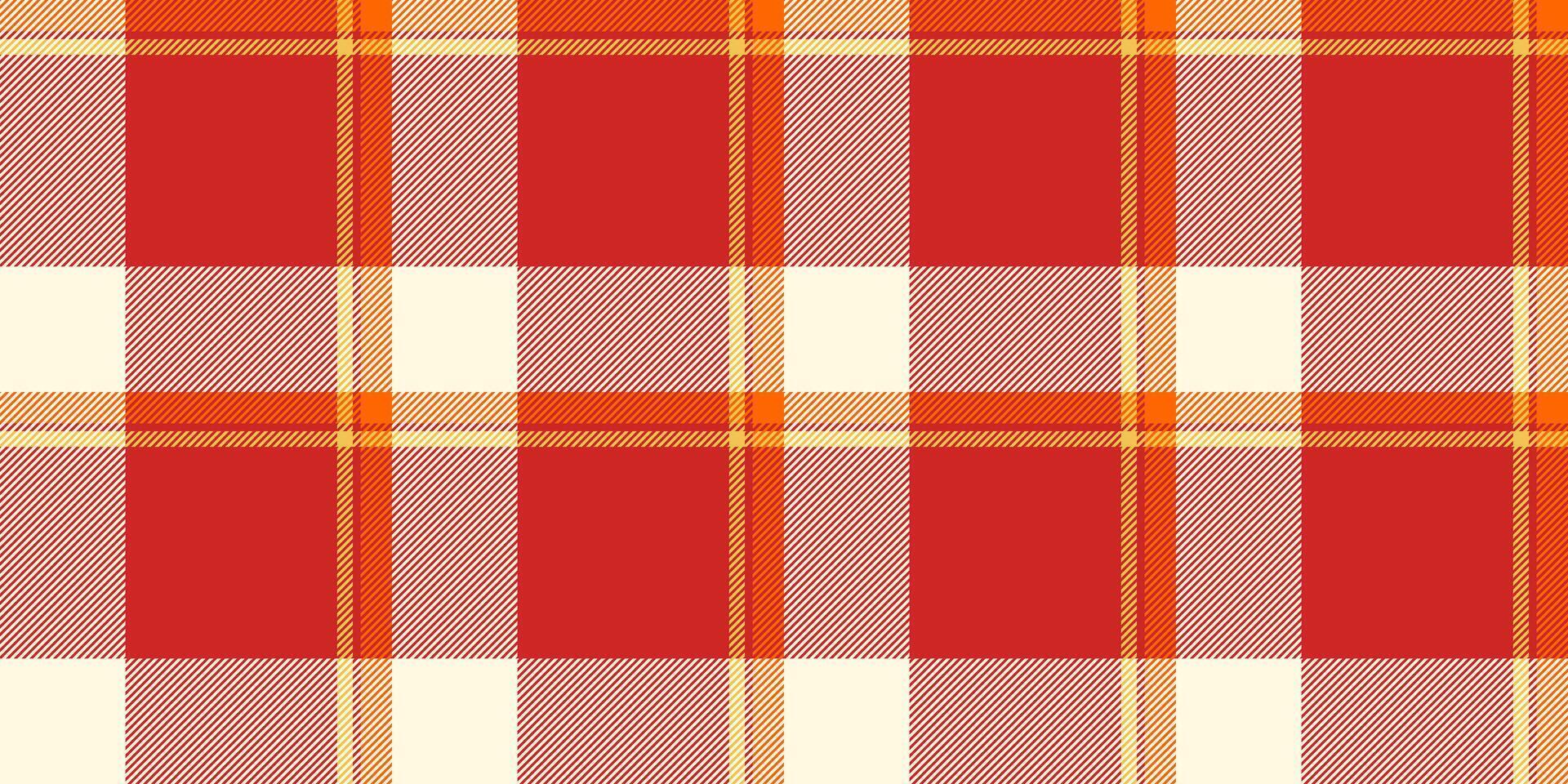 gräns sömlös textur, USA mönster bakgrund tyg. formell tartan textil- kolla upp pläd i röd och majssilke färger. vektor