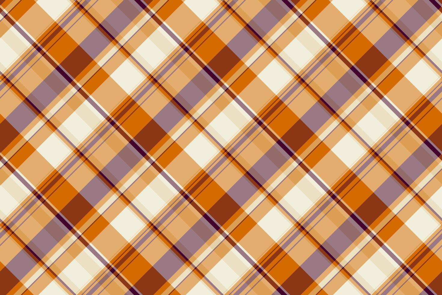 tee mönster pläd , ny textil- bakgrund tartan. filt sömlös tyg textur kolla upp i orange och pastell färger. vektor