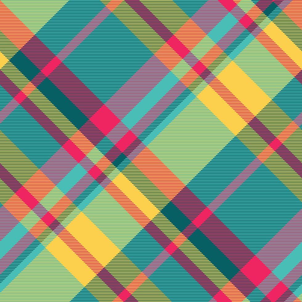 Textur Textil- Plaid von prüfen nahtlos mit ein Muster Tartan Hintergrund Stoff. vektor