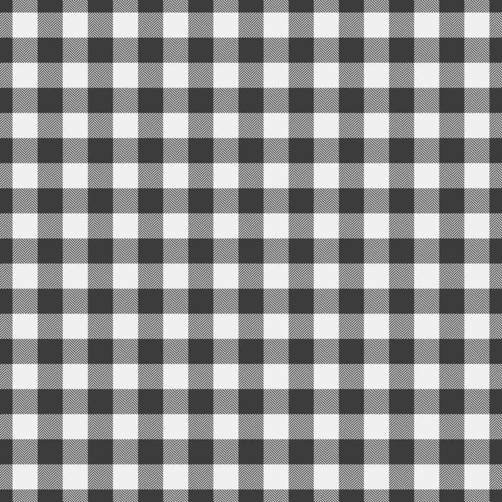 festlich Stoff Textil- Hintergrund, gut nahtlos Textur Plaid. Madras Tartan Muster prüfen im grau und Weiß Farben. vektor