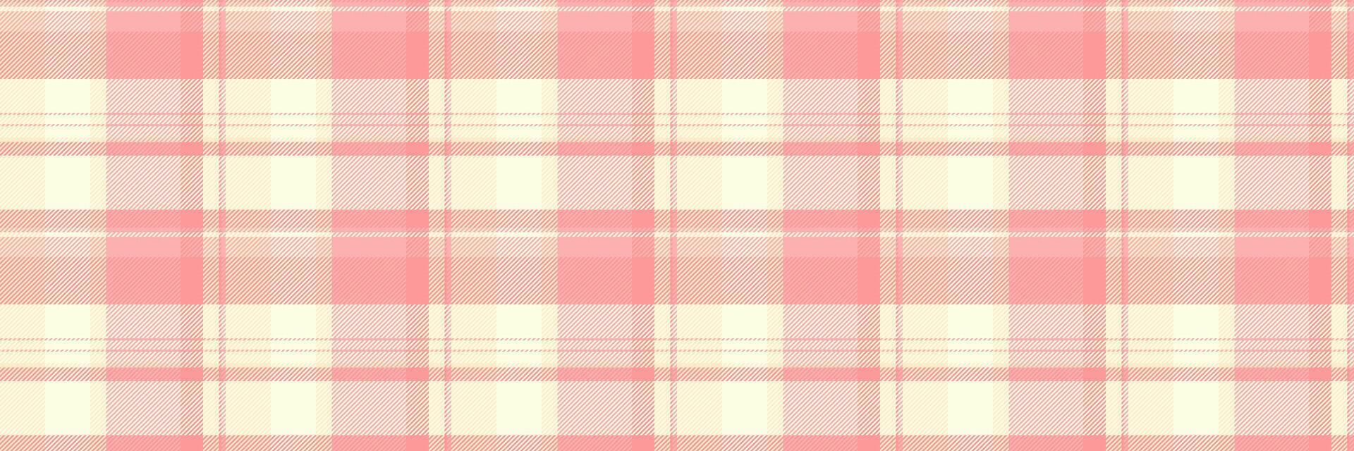 Kreativität Textil- Stoff Textur, siebziger Jahre prüfen Plaid Hintergrund. Verkauf Tartan Muster nahtlos im rot und Licht Gelb Farben. vektor