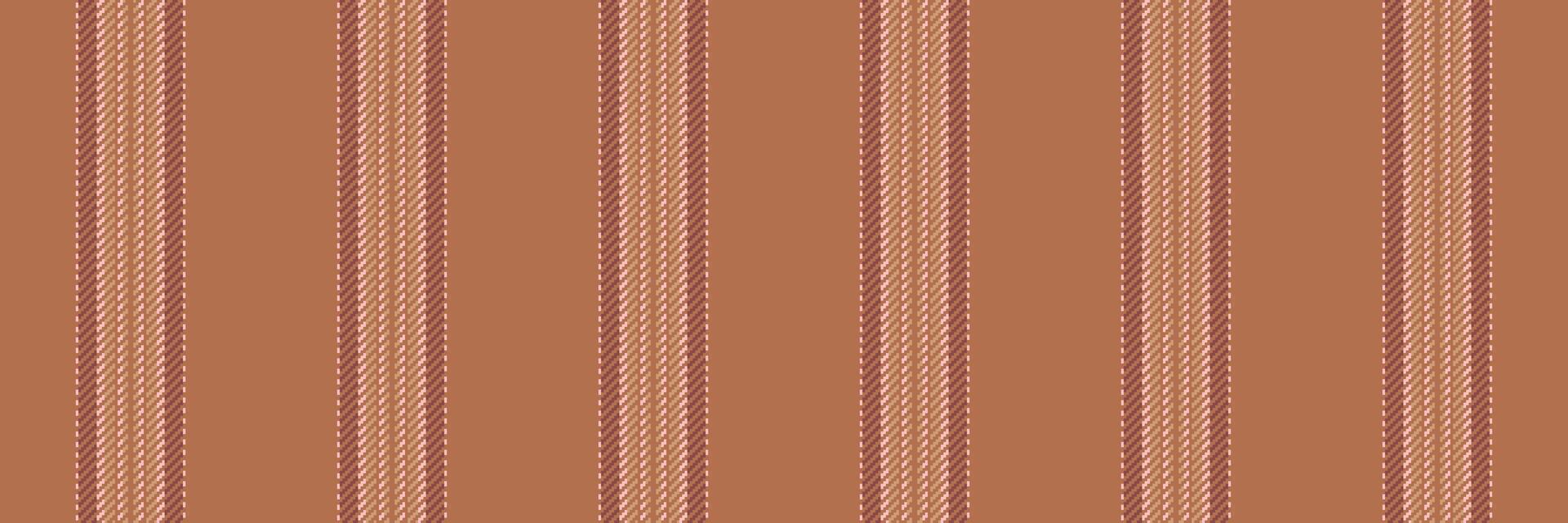 Hotel Hintergrund Vertikale, Weihnachten Ornament Textur Linien Muster. fließen Stoff Streifen nahtlos Textil- im Orange und rot Farben. vektor