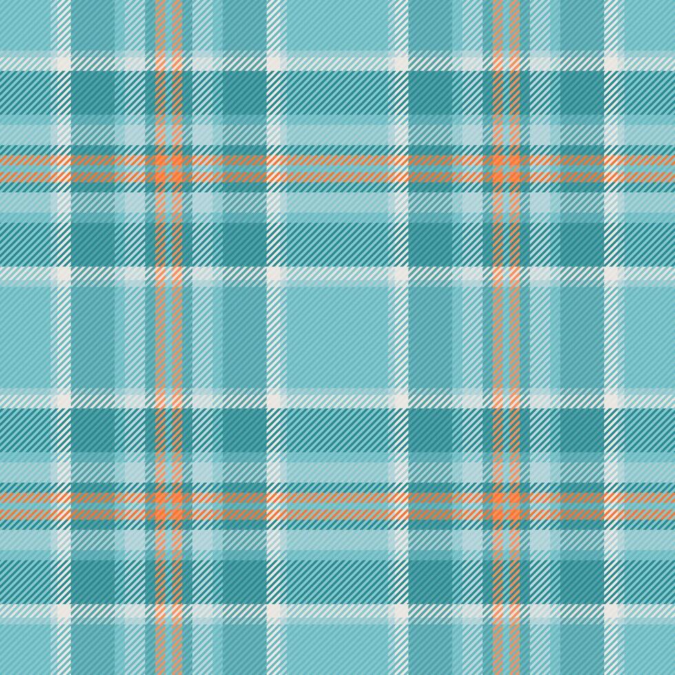 gefüttert Tartan Plaid, ästhetisch Textil- Muster Hintergrund. fröhlich nahtlos Textur Stoff prüfen im cyan und Licht Farben. vektor