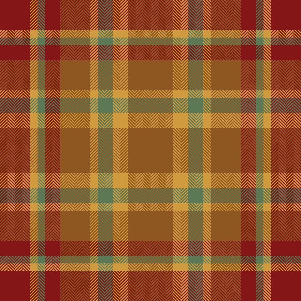 kariertes Karomuster in den Farben Orange und Rot. nahtlose Stoffstruktur. Tartan-Textildruck. vektor