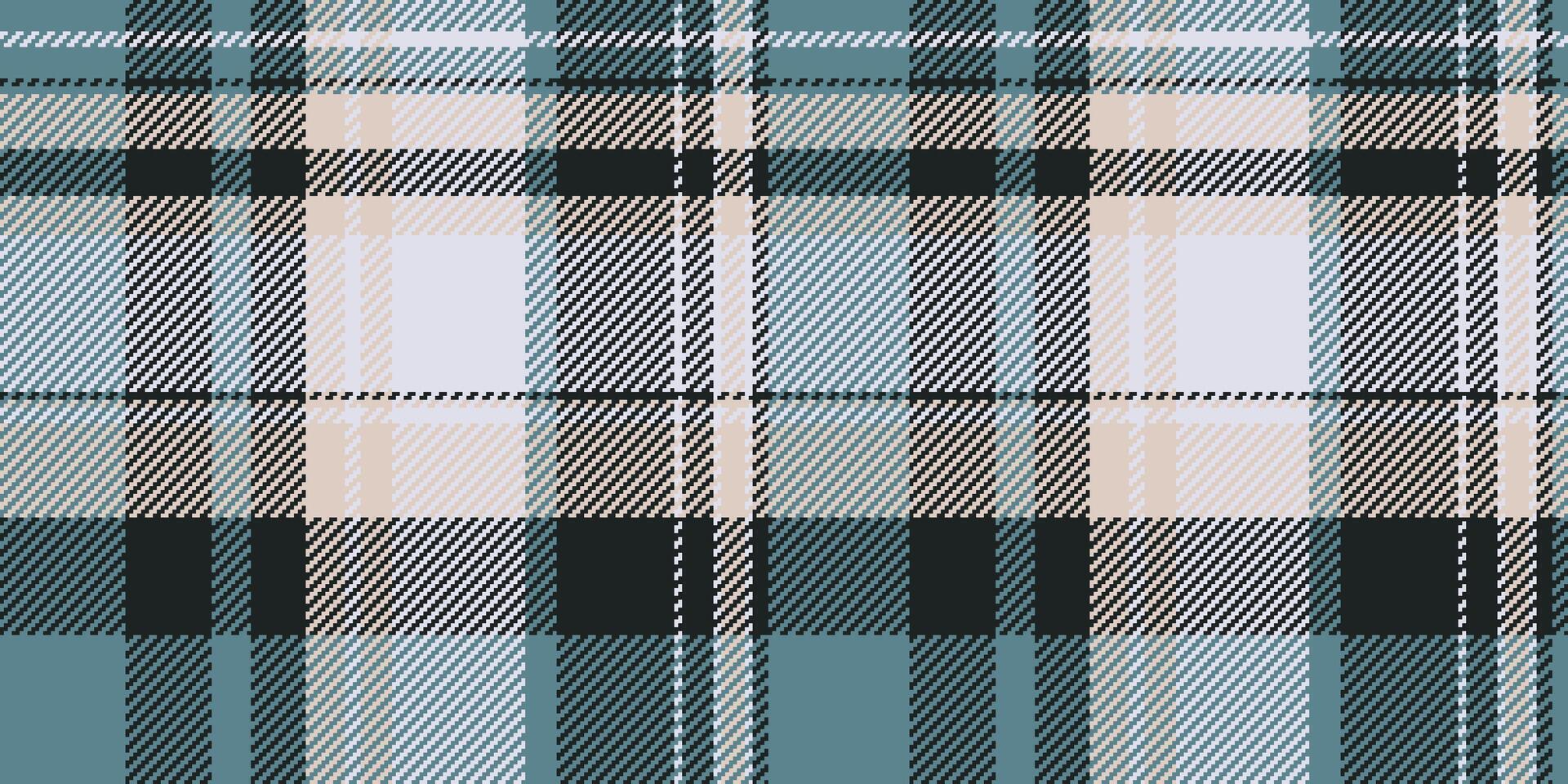 Dekor Muster Plaid, Idee nahtlos Stoff Schottenstoff. keltisch Hintergrund prüfen Textur Textil- im schwarz und cyan Farben. vektor
