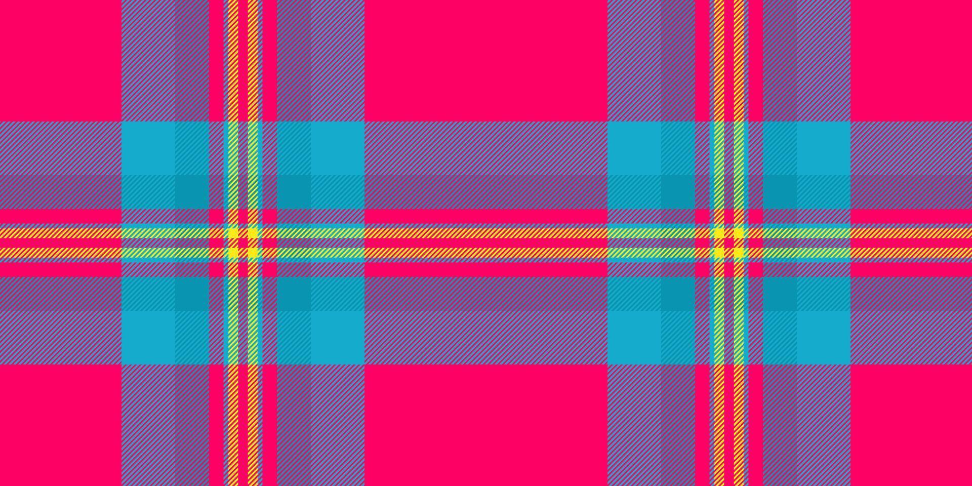 heiter nahtlos Stoff Textil, königlich Hintergrund Plaid Textur. täglich Tartan prüfen Muster im cyan und hell Farben. vektor