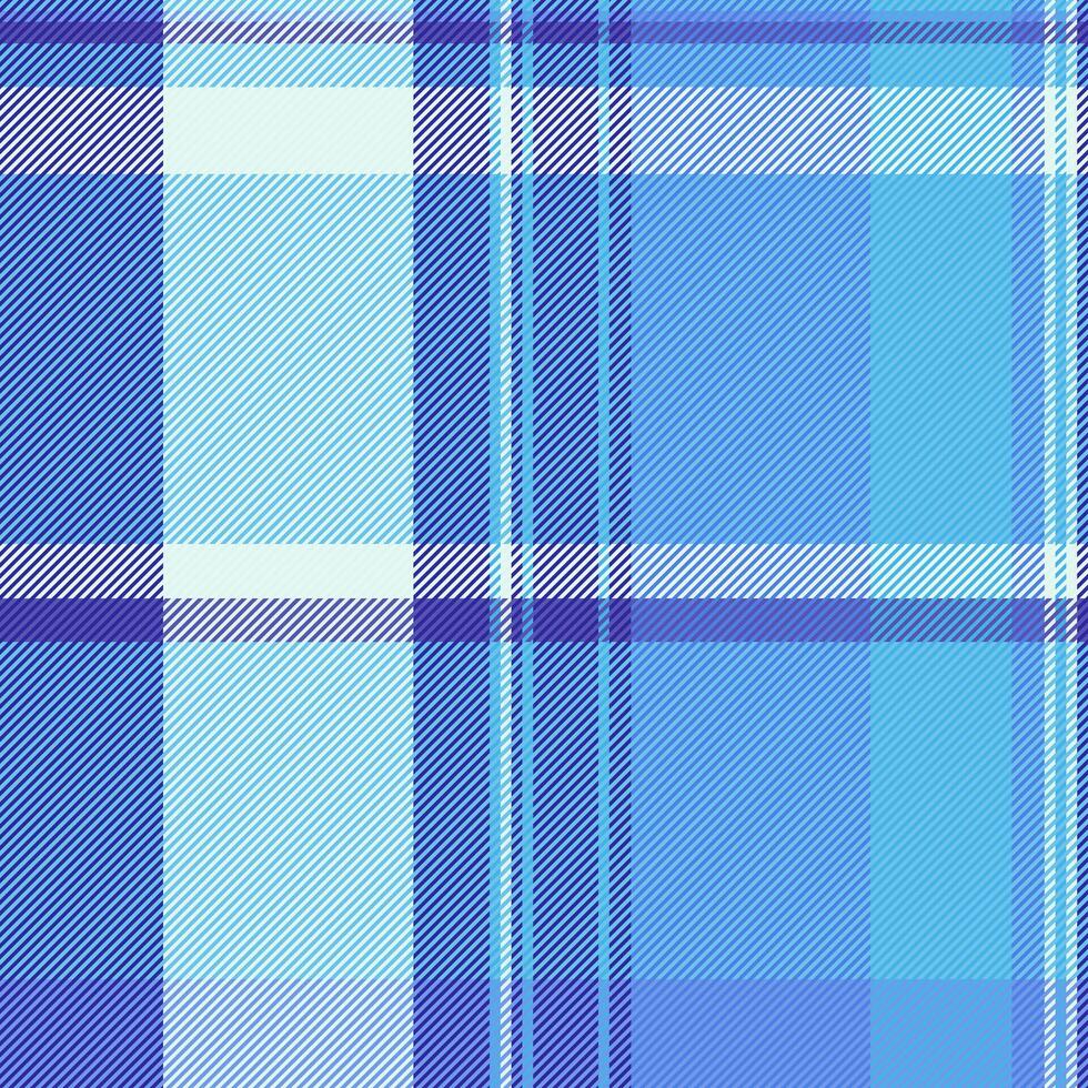 Färg sömlös mönster bakgrund, styled pläd tyg . graciös tartan textur kolla upp textil- i cyan och indigo färger. vektor