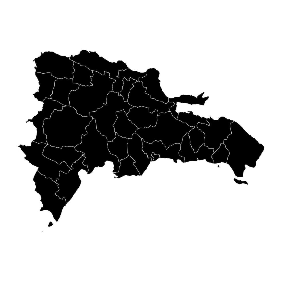 Dominikanska republik Karta med administrativ divisioner. illustration. vektor