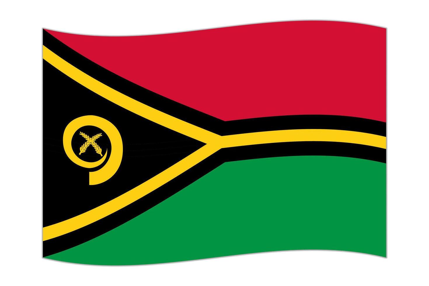 vinka flagga av de Land vanuatu. illustration. vektor