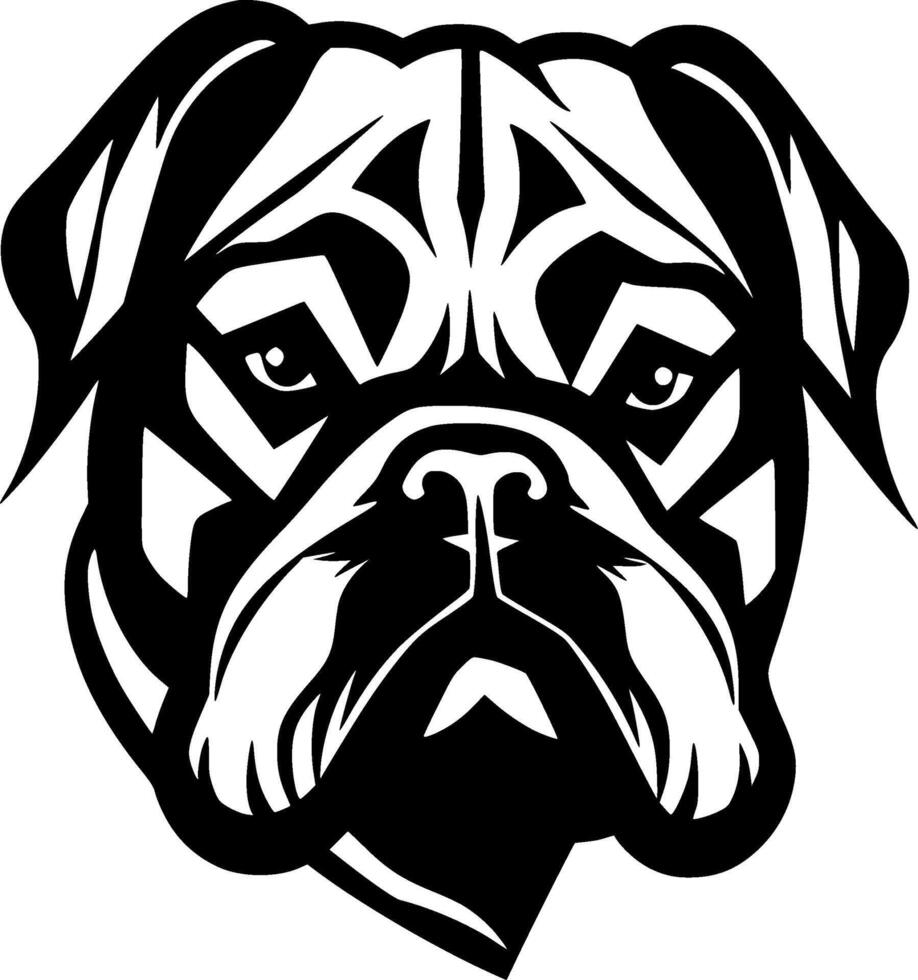 Bulldogge - - minimalistisch und eben Logo - - Illustration vektor