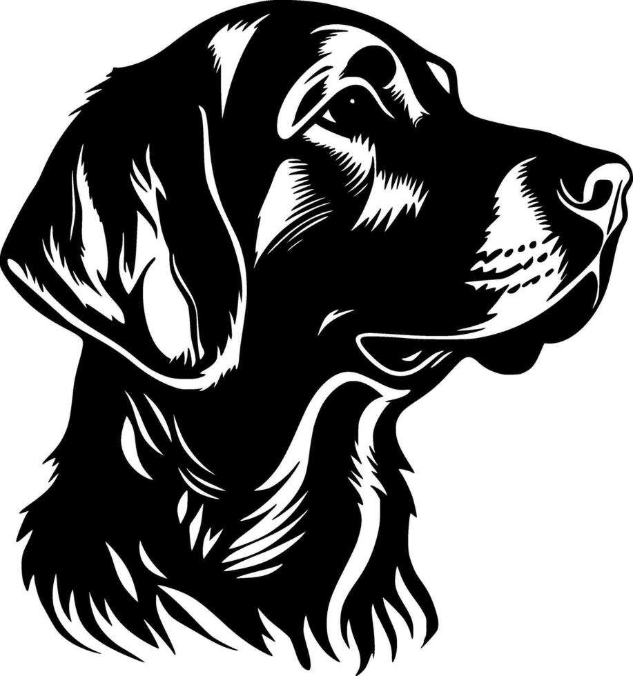 labrador retriever, svart och vit illustration vektor