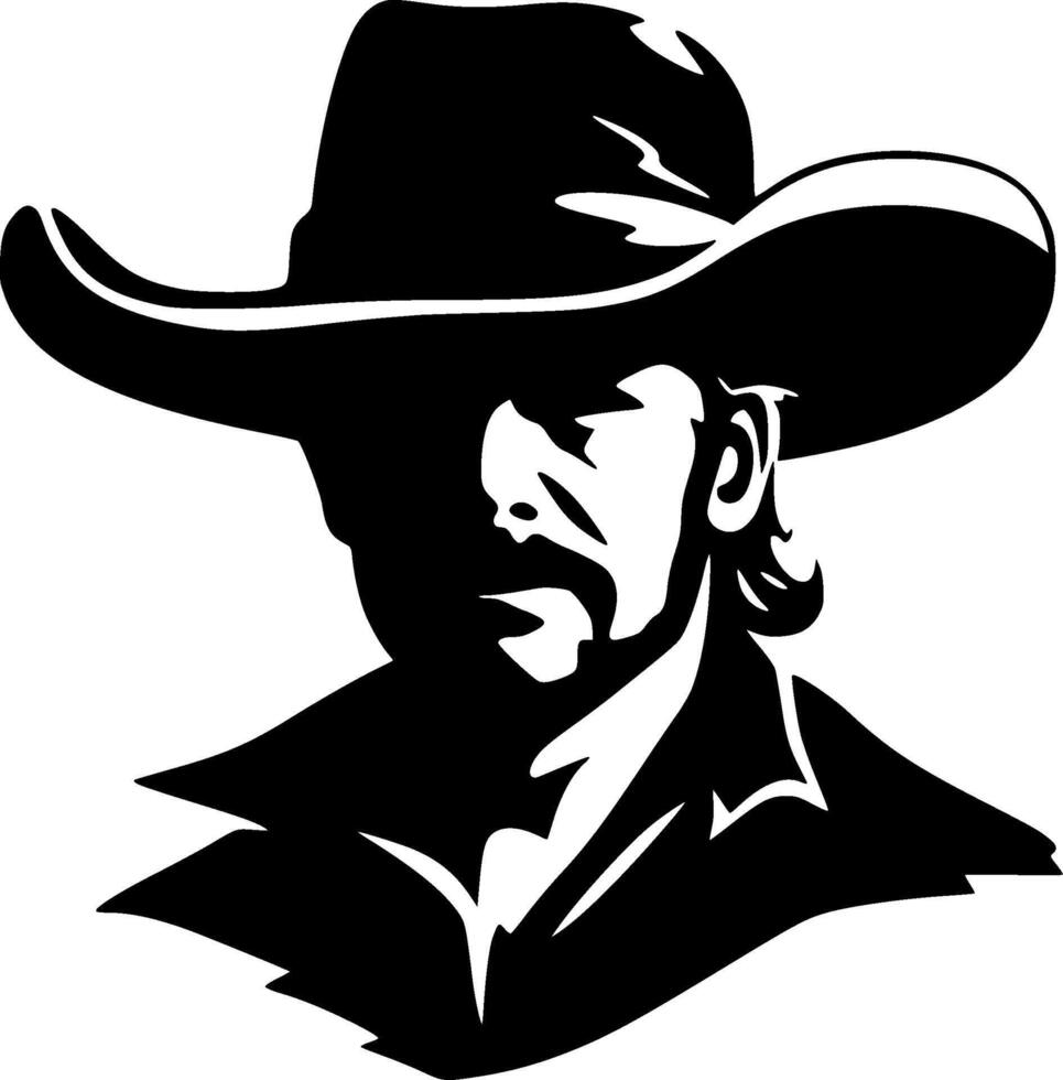 Cowboy, minimalistisch und einfach Silhouette - - Illustration vektor