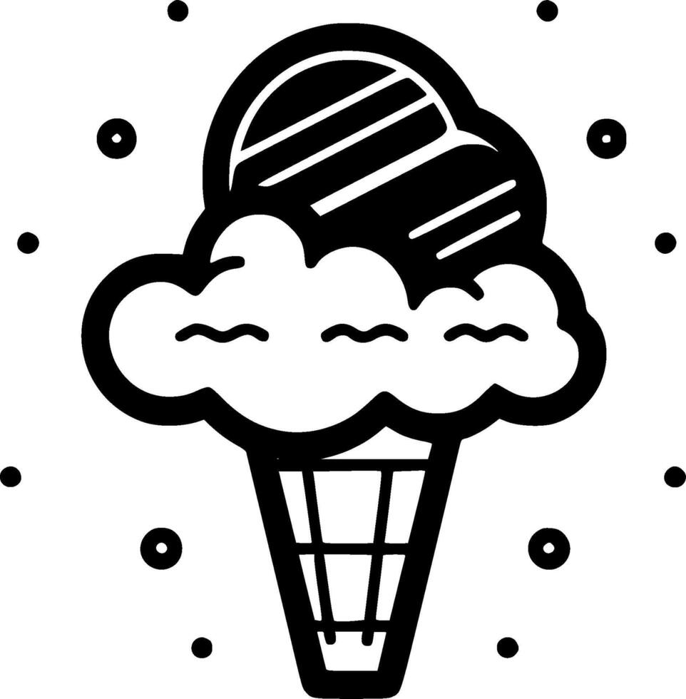 Eis Sahne - - minimalistisch und eben Logo - - Illustration vektor