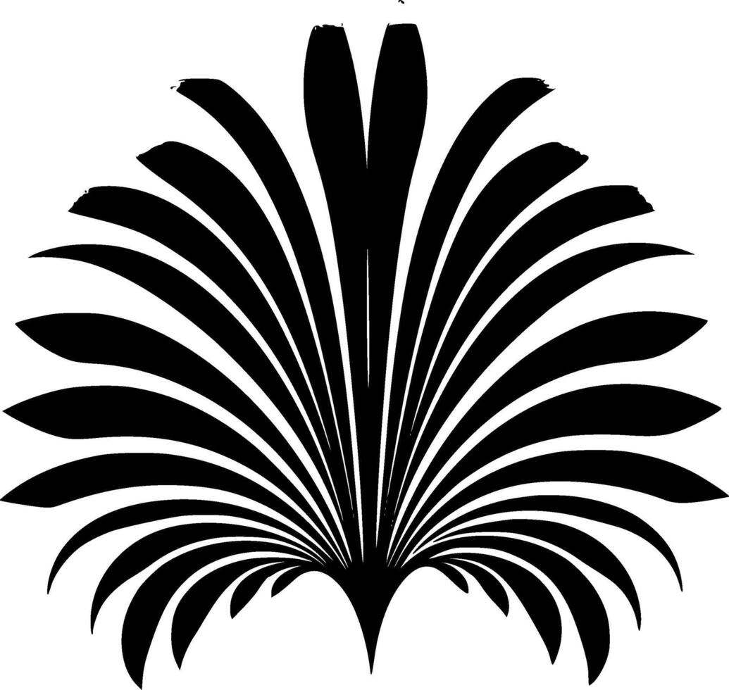 Palme - - schwarz und Weiß isoliert Symbol - - Illustration vektor