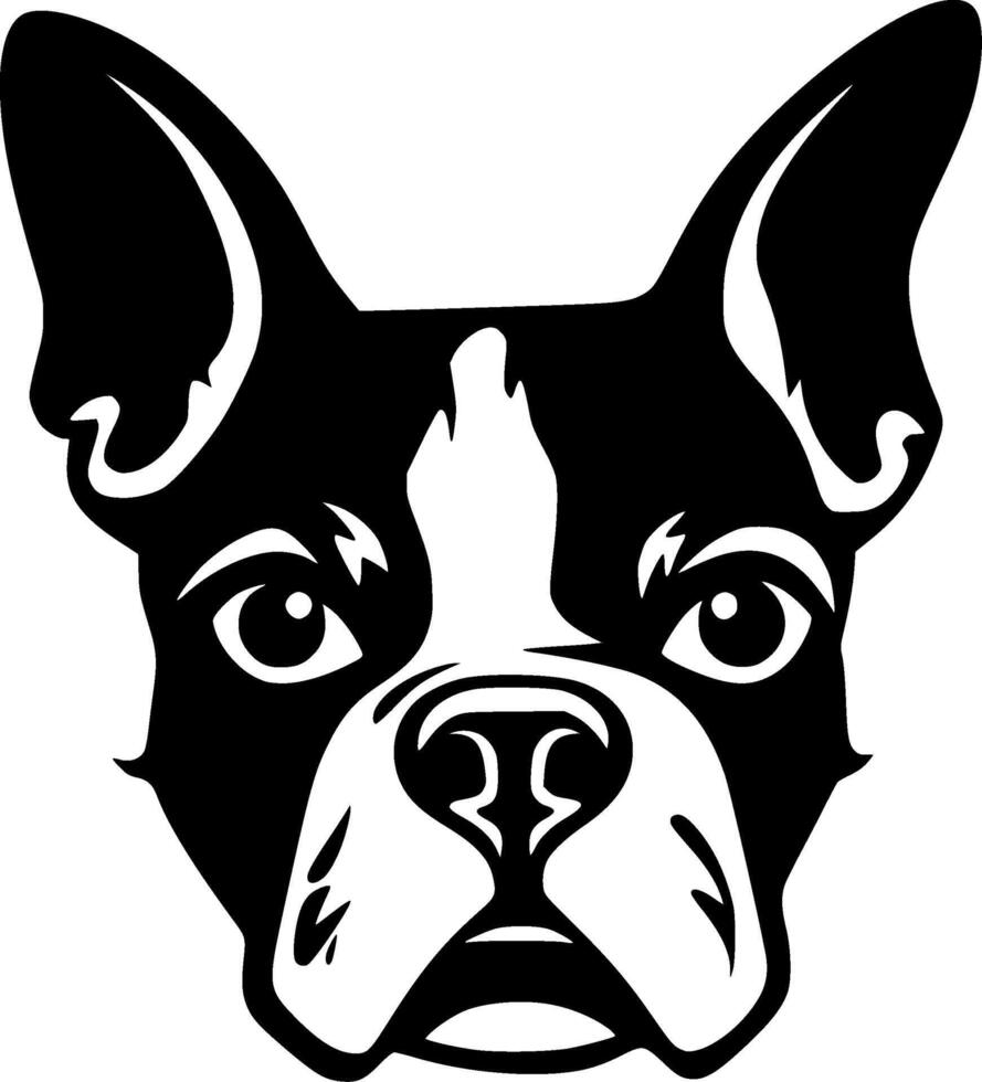 Boston Terrier, schwarz und Weiß Illustration vektor