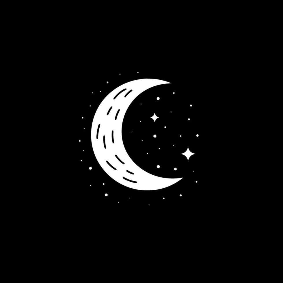 Mond - - hoch Qualität Logo - - Illustration Ideal zum T-Shirt Grafik vektor