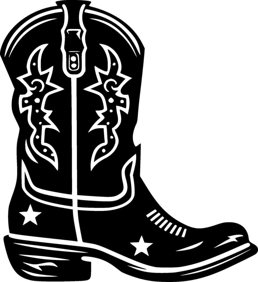 Cowboy Stiefel, minimalistisch und einfach Silhouette - - Illustration vektor