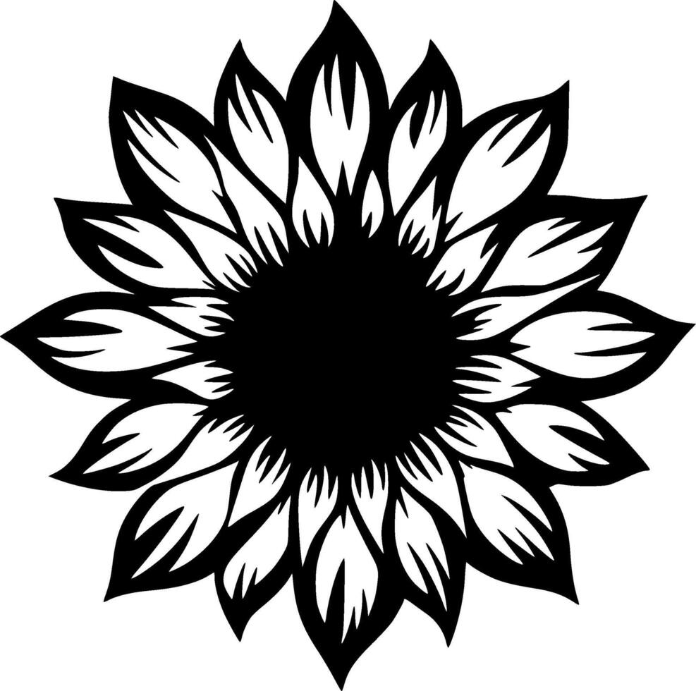 Sonnenblume - - minimalistisch und eben Logo - - Illustration vektor