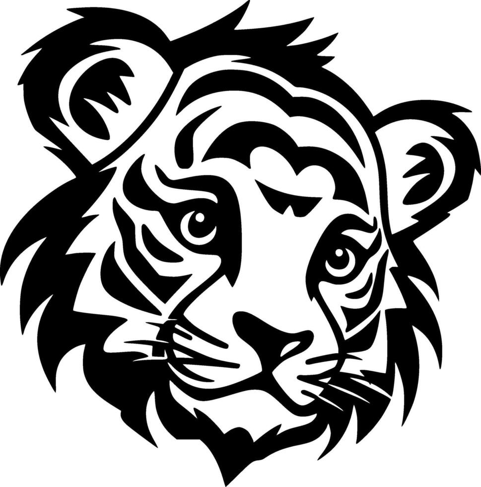 tiger bebis - hög kvalitet logotyp - illustration idealisk för t-shirt grafisk vektor