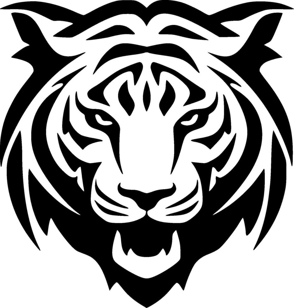 Tiger - - minimalistisch und eben Logo - - Illustration vektor