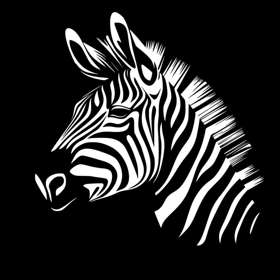 Zebra - - minimalistisch und eben Logo - - Illustration vektor