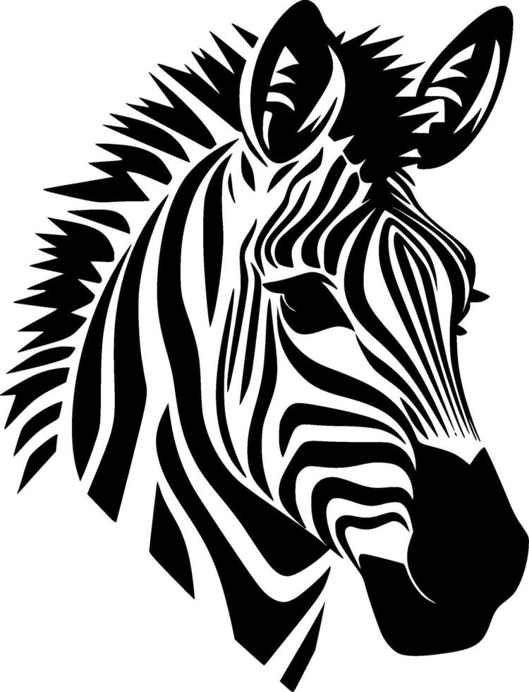 Zebra - - hoch Qualität Logo - - Illustration Ideal zum T-Shirt Grafik vektor