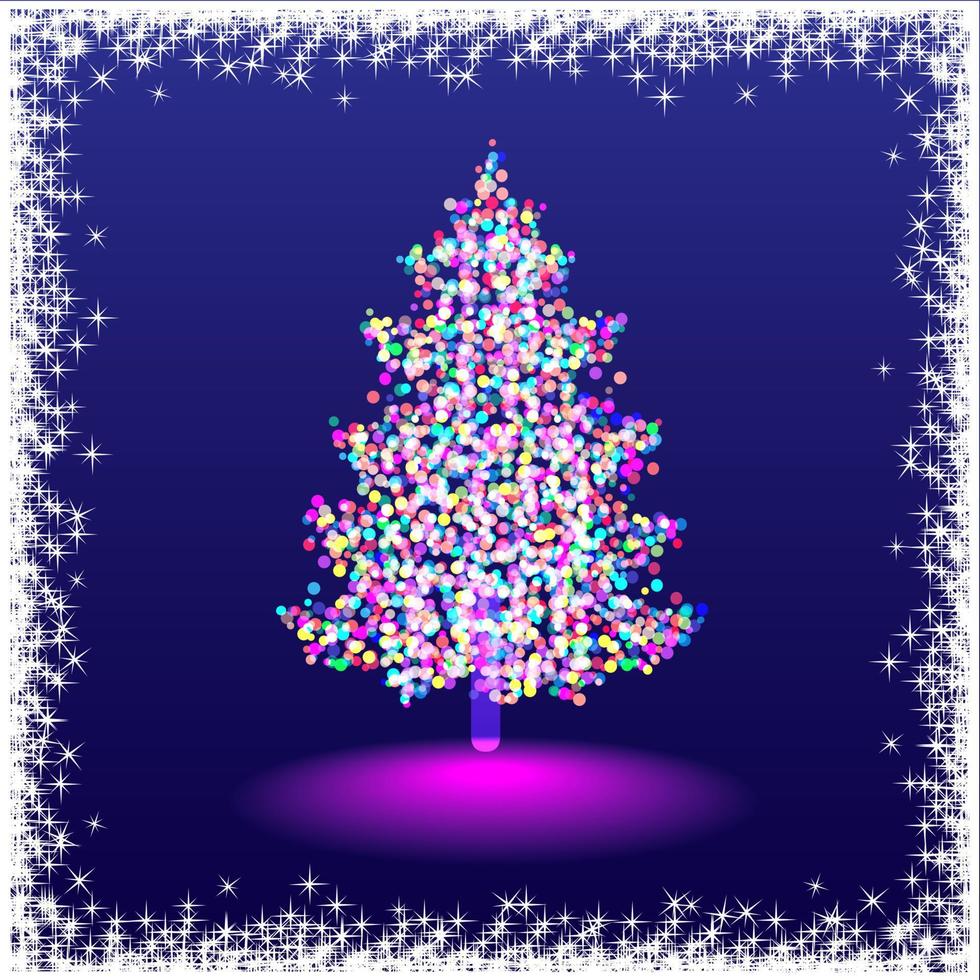 elegante Silhouette eines Weihnachtsbaumes vektor