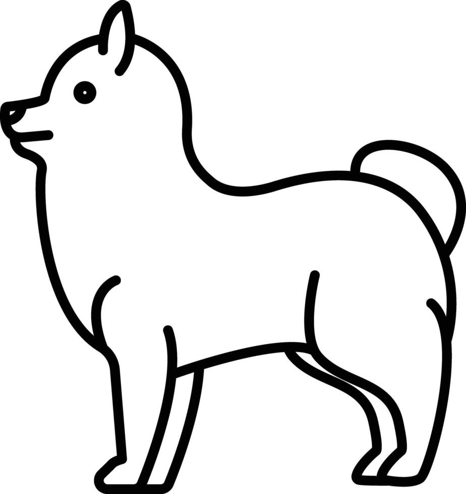 pomeranian hund översikt illustration vektor