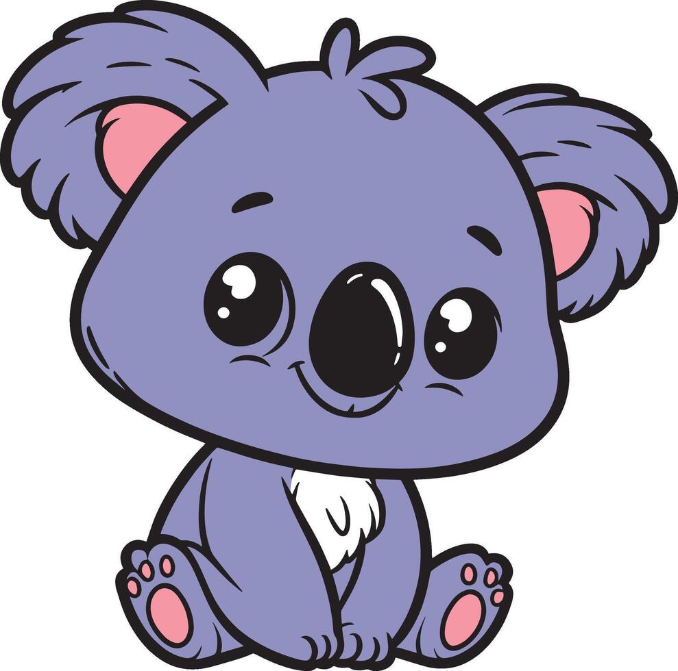 Koala 2d Karikatur Charakter Clip Art zum Kinder- Buch vektor