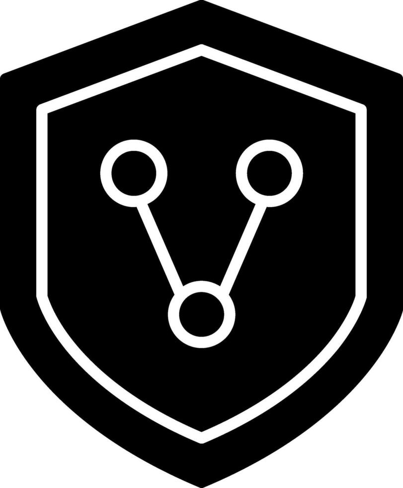 verbinden Sicherheit Glyphe Symbol vektor