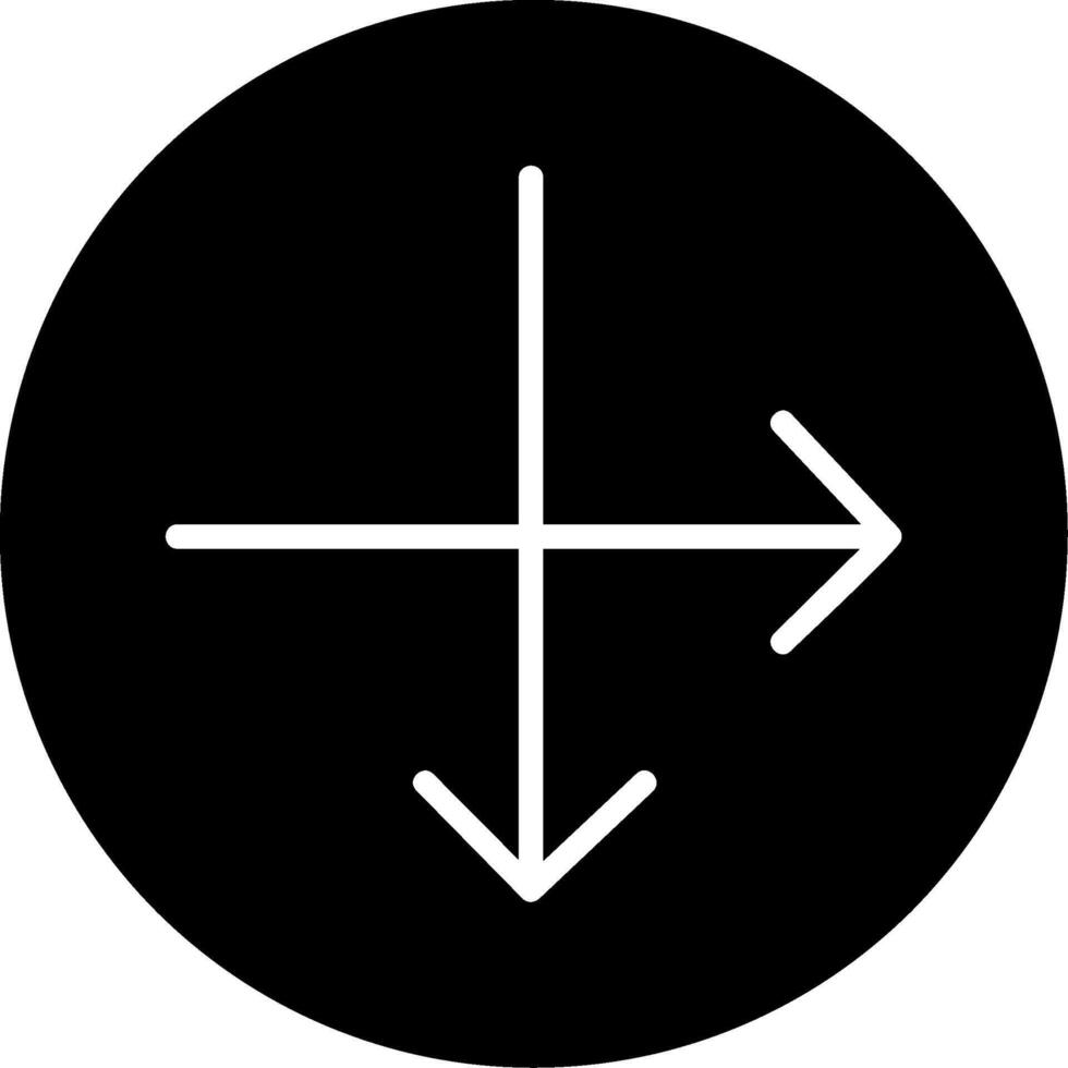 Glyphensymbol schneiden vektor