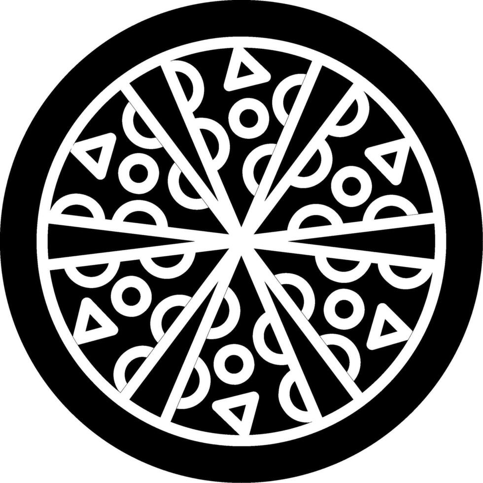 Pizza-Glyphe-Symbol vektor