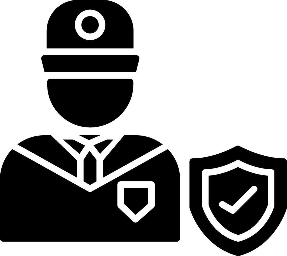 Sicherheit offiziell Glyphe Symbol vektor