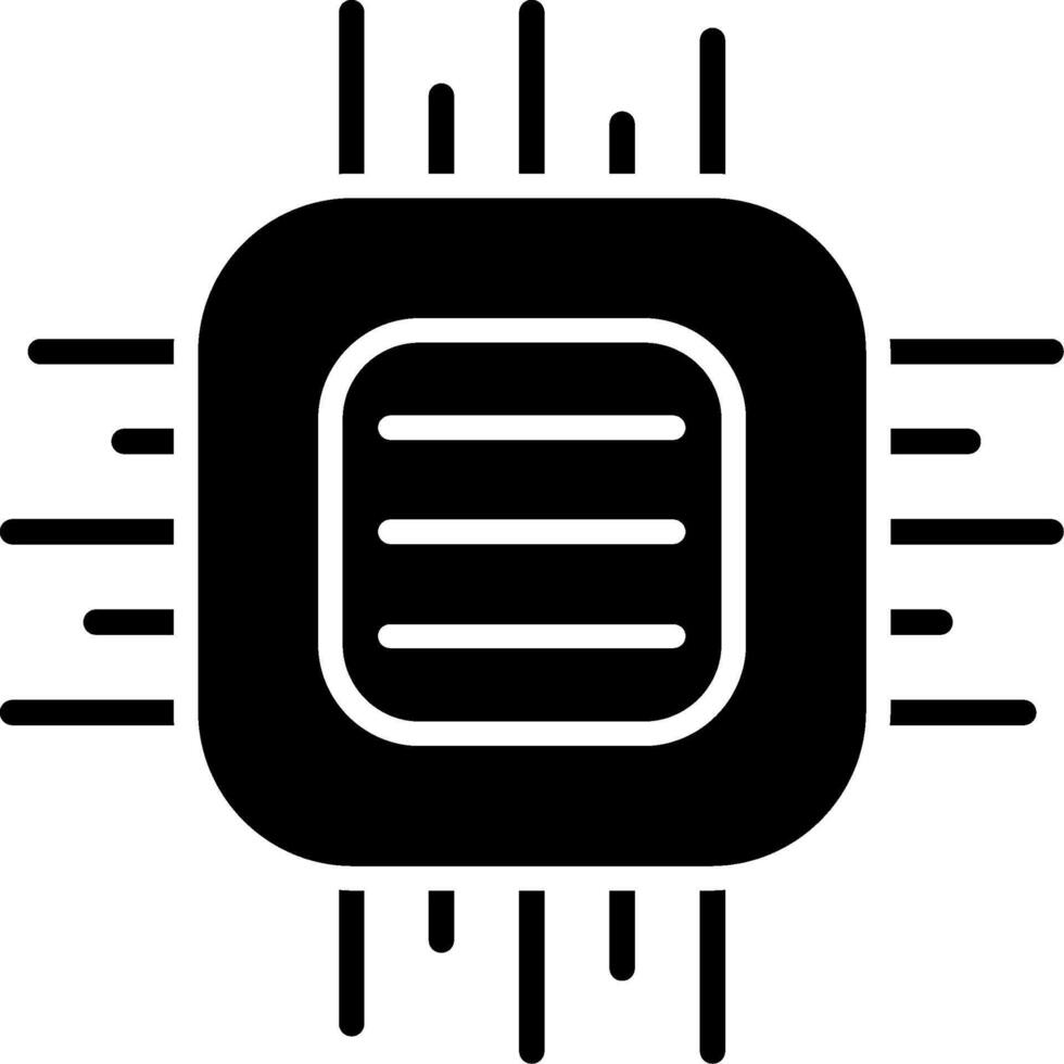 CPU-Glyphe-Symbol vektor