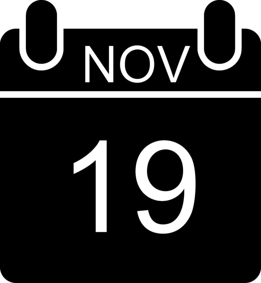 November Glyphe Symbol vektor