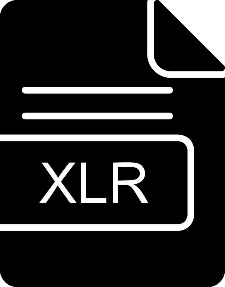 xlr Datei Format Glyphe Symbol vektor