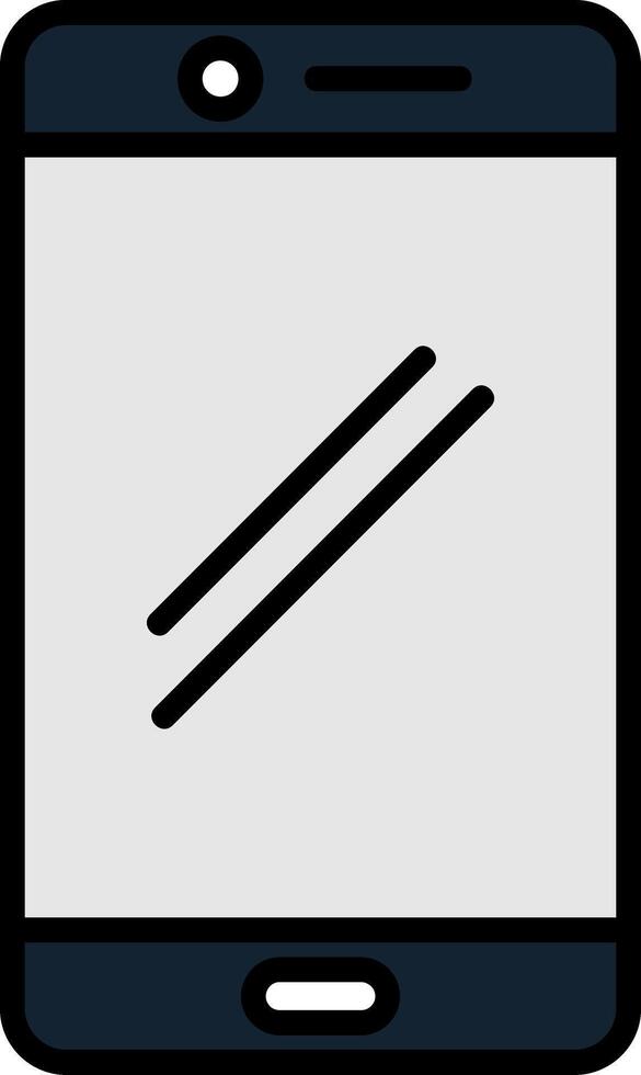 Clever Telefon Linie gefüllt Symbol vektor