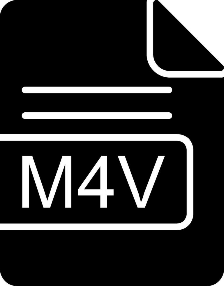 m4v Datei Format Glyphe Symbol vektor