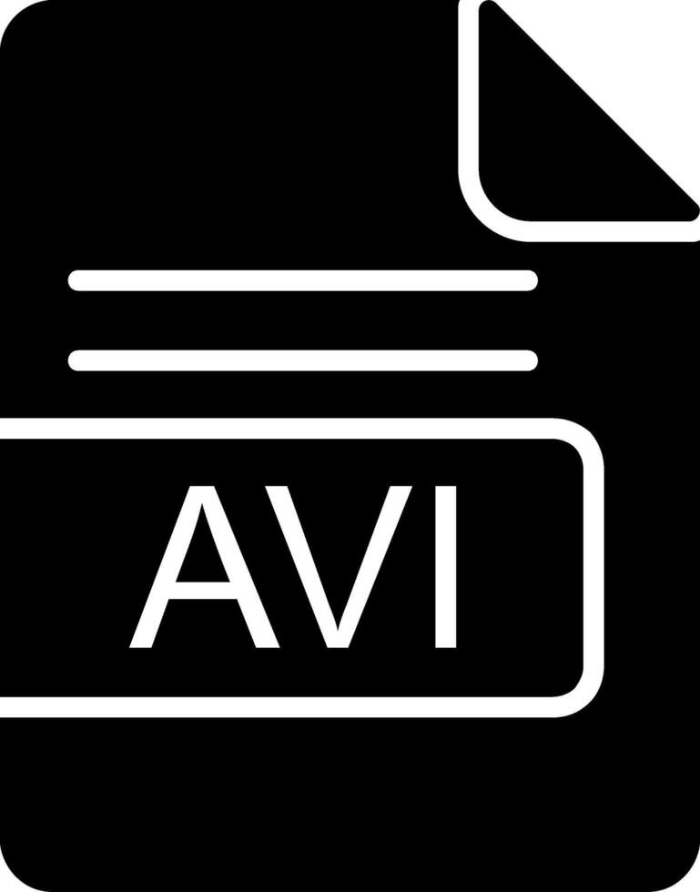 avi Datei Format Glyphe Symbol vektor