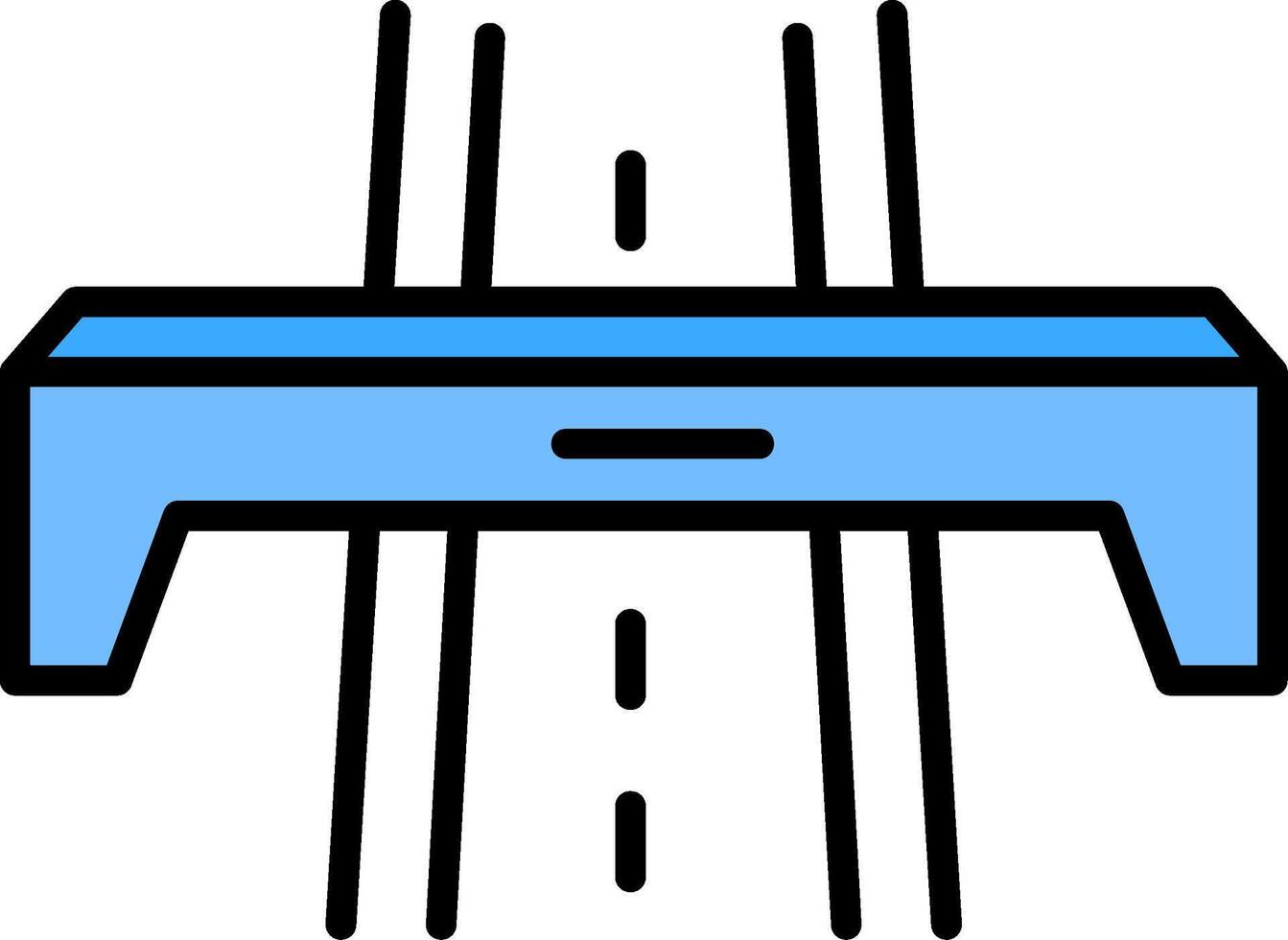 Autobahn Linie gefüllt Symbol vektor