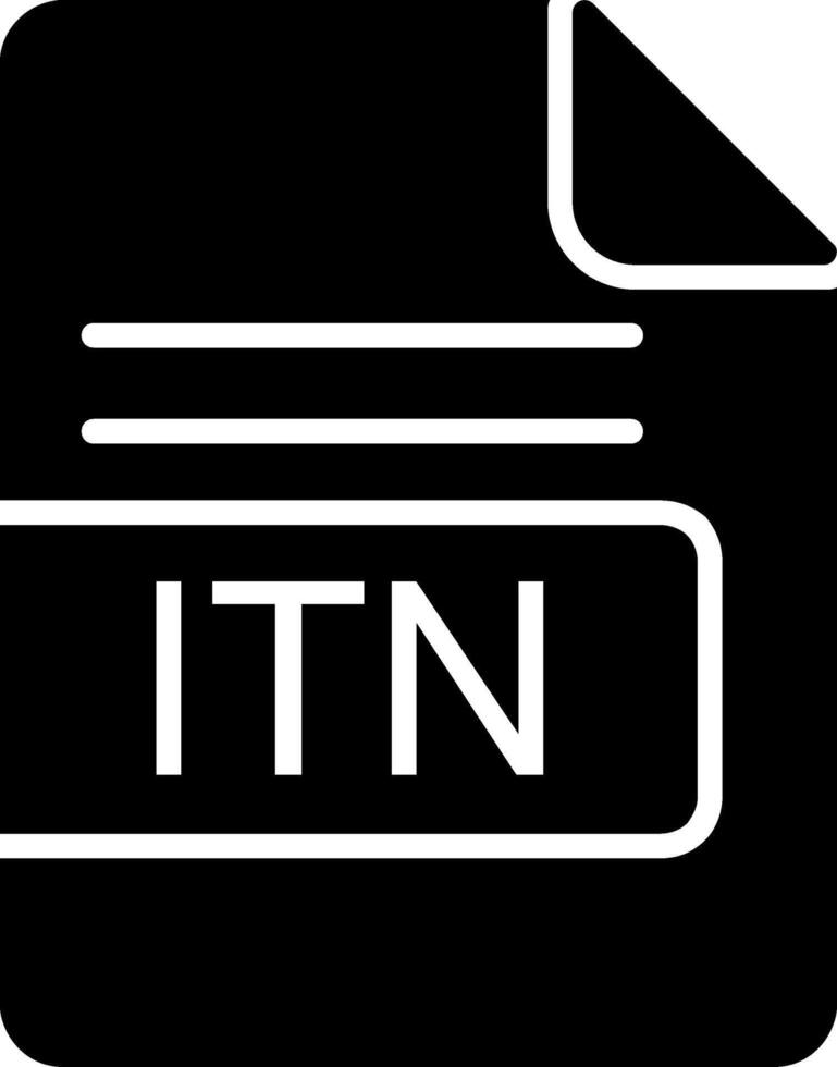 itn Datei Format Glyphe Symbol vektor